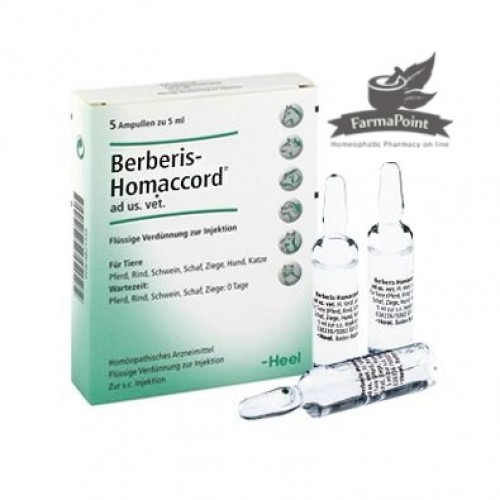 Berberis Homaccord Heel 5 Fiale Veterinario GUNA